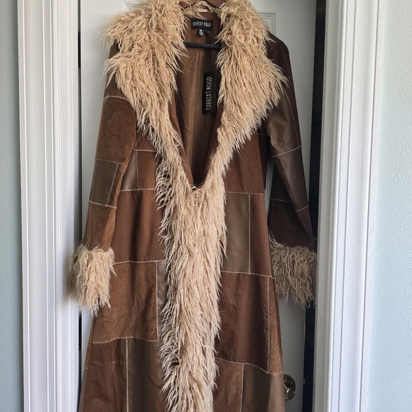 Current Mood Jackets & Blazers - Penny Lane inspired!  Patchwork Long Coat